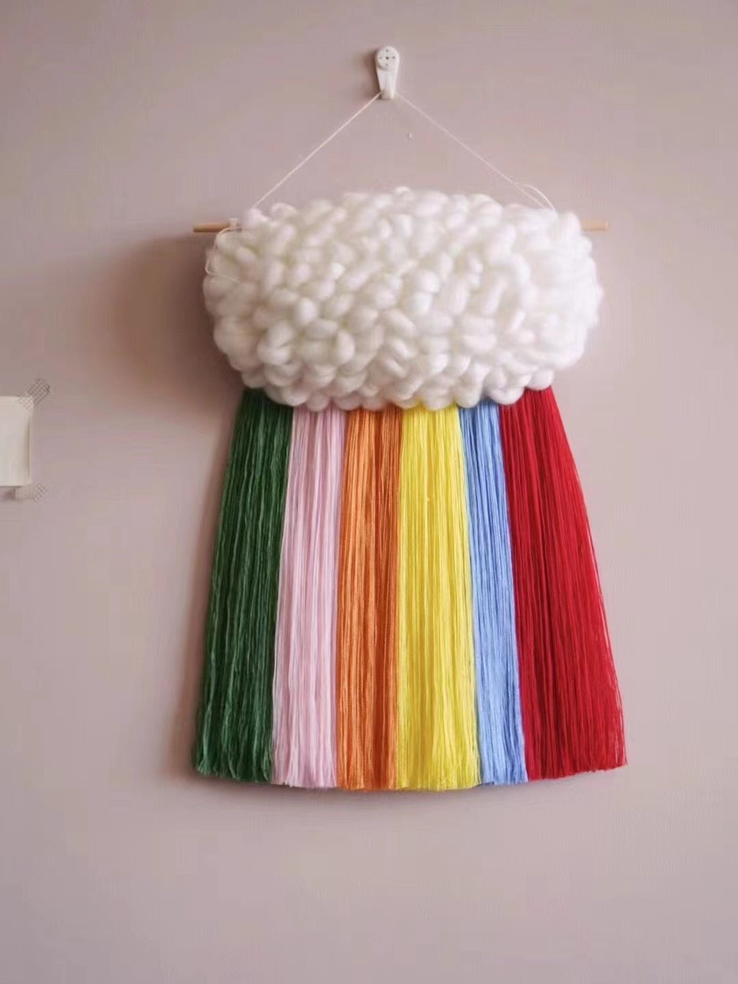 Rainbow Clouds Wall Hanging